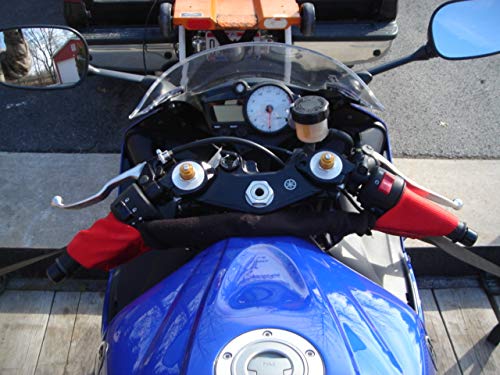 Tie Down Soft Handlebar Straps Trailer Hauling Handle Bars Secure for Yamaha Kawasaki Suzuki Honda Ducati Harley 2'' Large Clips