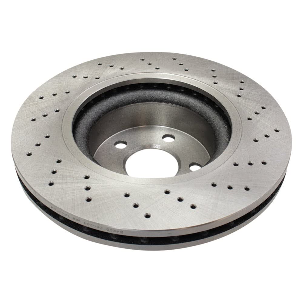 Trq Front Brake Rotors Set Vented Compatible With 2000-2002 Mercedes-Benz Cl500 2000-2003 S430 S500