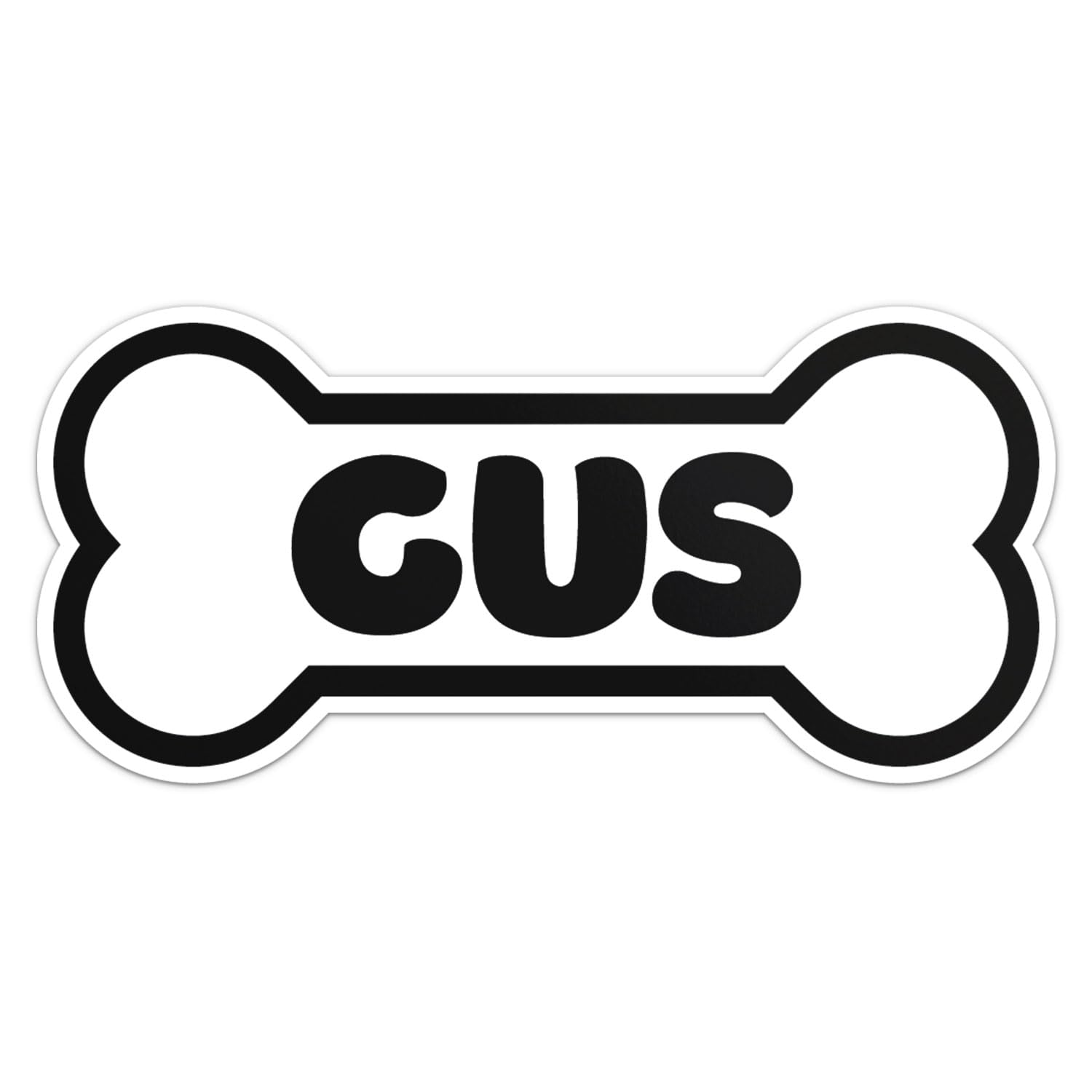 Gus Dog Name Sticker - Waterproof Vinyl Decal For Car Bumper, Laptop, Water Bottle, Wall, And Window, Size - 5'' Longer Side