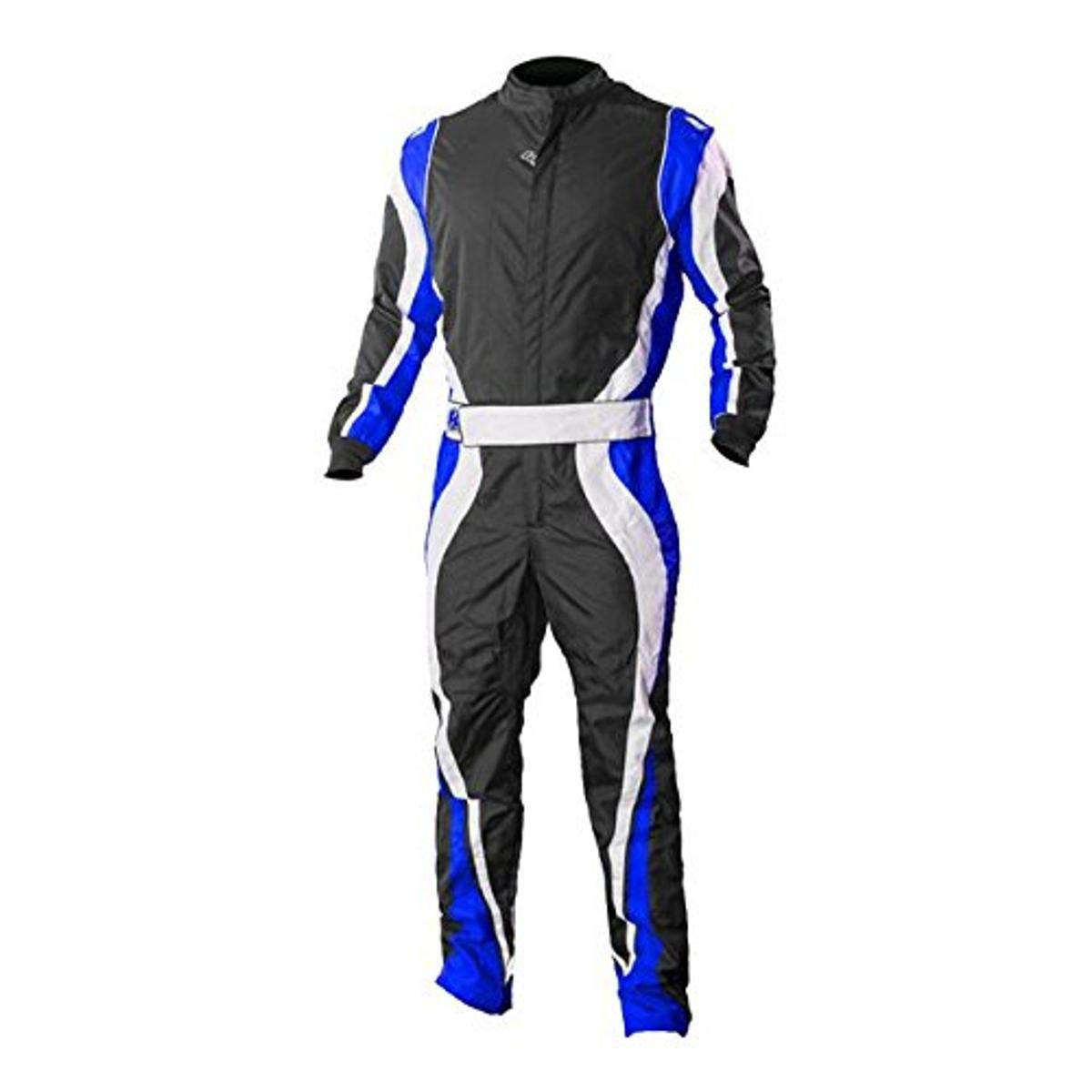 K1 Race Gear Speed 1 CIK/FIA Level 2 Approved Kart Racing Suit (Blue/White/Black, Large)