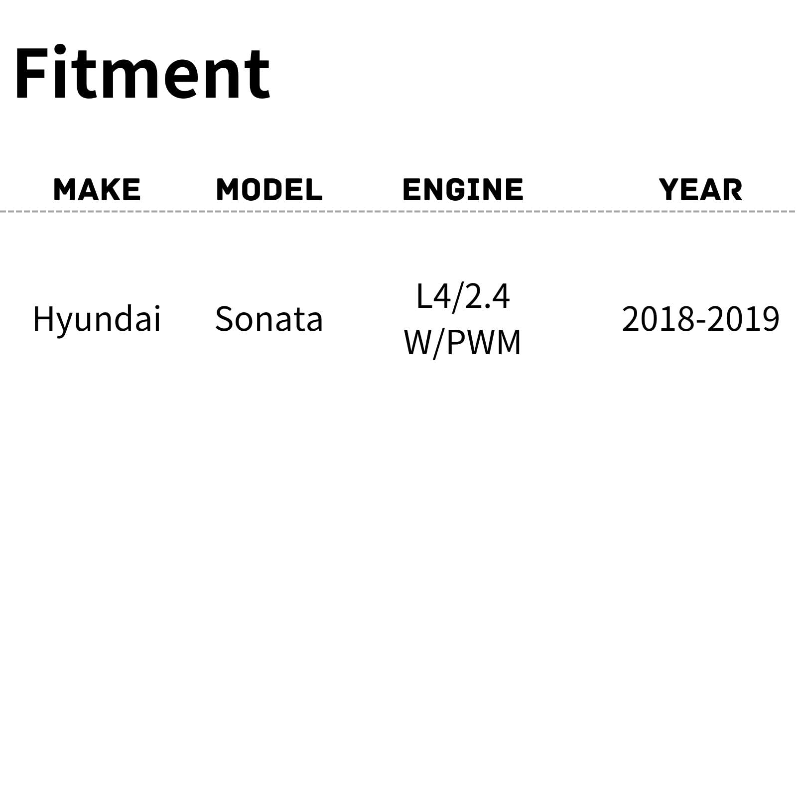 TYG Upgraded Cooling Fan Assembly for 2018-2019 Hyundai Sonata L4/2.4 W/PWM | Racing-Level OE Replacement Engine Radiator for 25