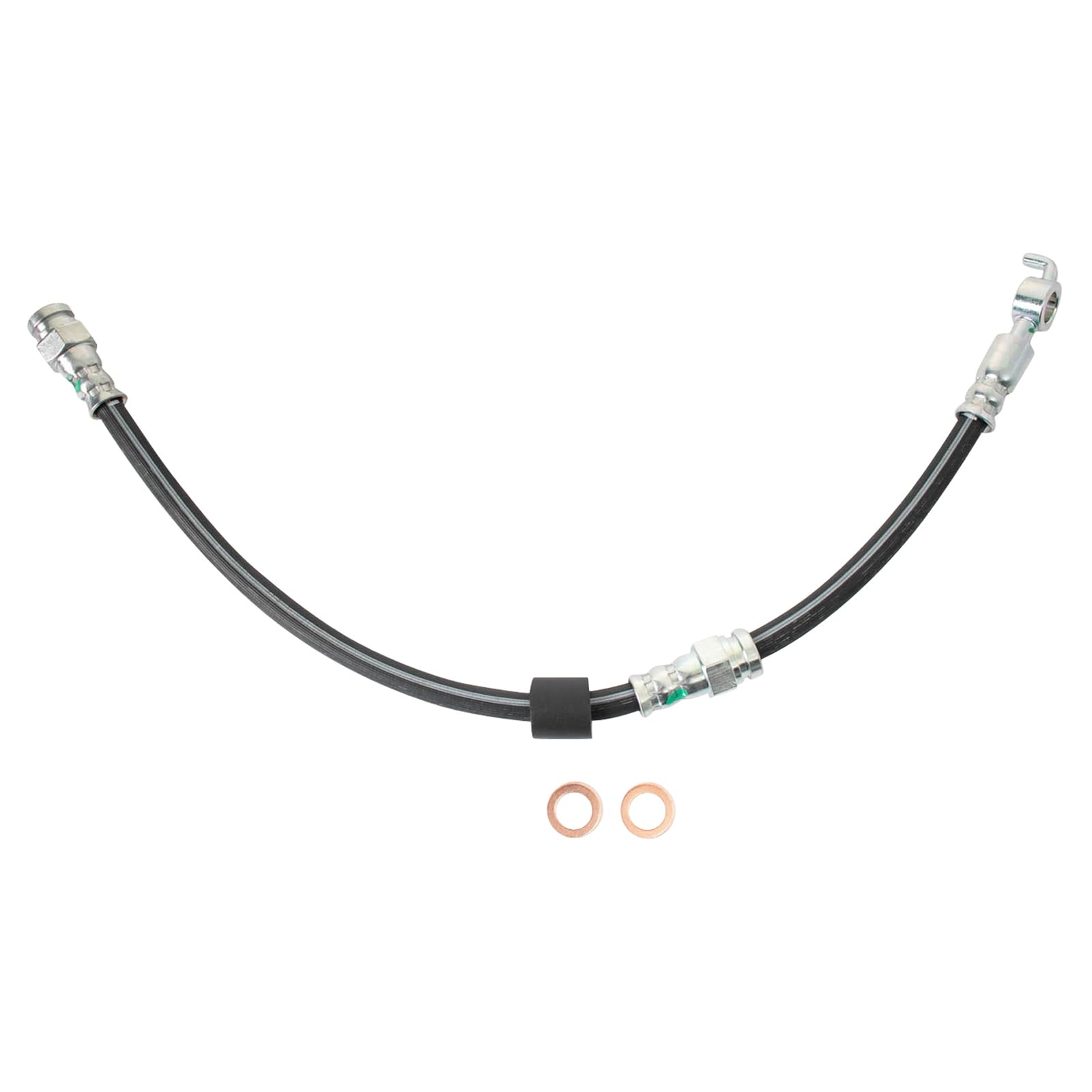 Trq Driver & Passenger Side Brake Hose Set Compatible With 1991-2003 Ford Escort 1993-1997 Probe 1991-1999 Mercury Tracer