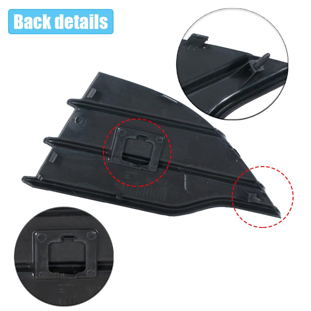 Jesymbx For Ford Kuga Escape 2013-2016 Front Bumper Cover Lower Tow Hook Grill Trim Dv4517K947B Dv4517K946B Left Right