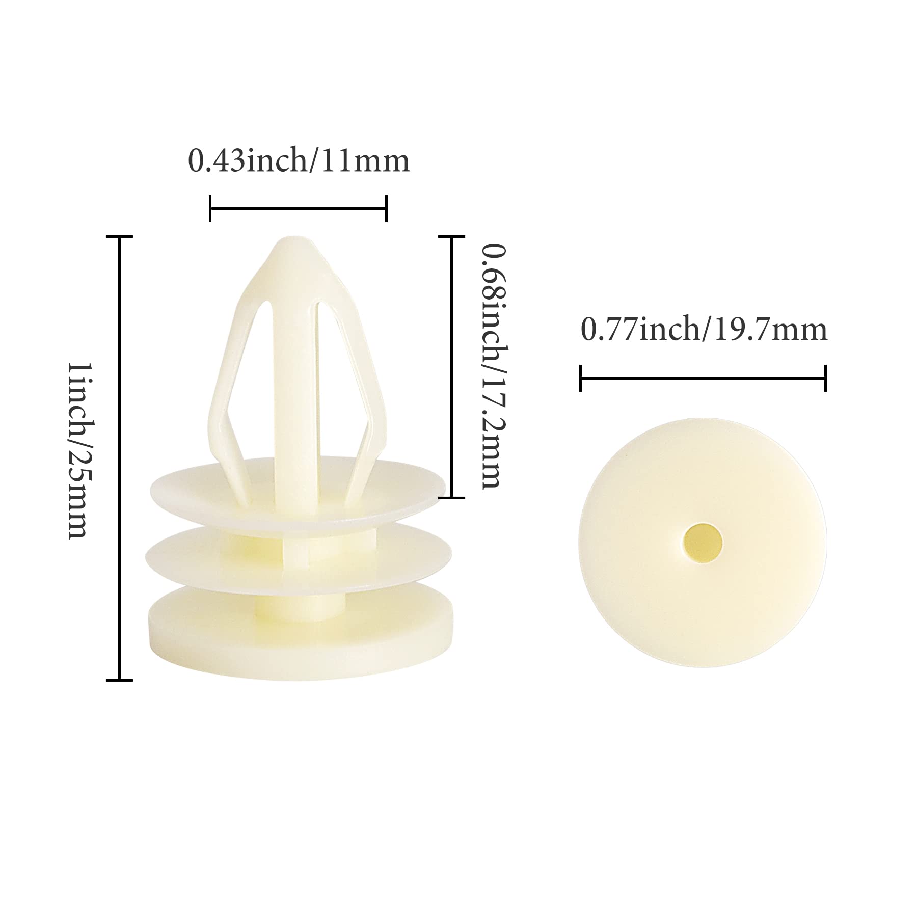 20 PCS Door Trim Panel Retainers Clips Fasteners Rivets Pins Fit for GMC Envoy Chevy Chevrolet Trailblazer Suburban Silverado, R