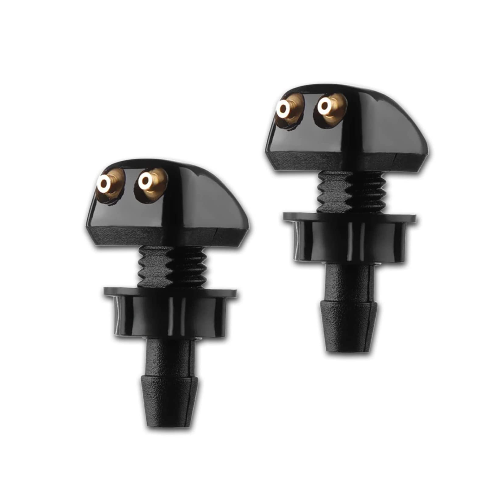Gseigvee Pack-2 Front Windshield Washer Nozzles, Double-Hole Jet Straight Column Water Sprayer, Window Wiper Nozzle, Fit For Mos