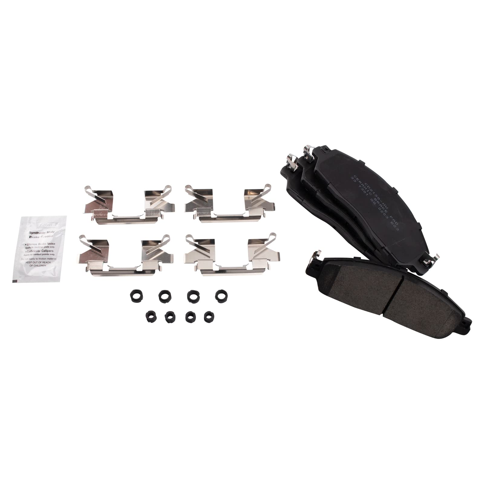 TRQ Front Brake Pads Ceramic Compatible with 2018-2021 Nissan LEAF