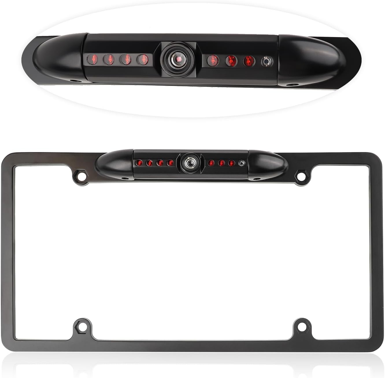 License Plate Backup Camera,Hd Night Vision Reverse Camera With 8 Led,170Wide Angle Waterproof Rear View Camera,Heavy Duty Rever