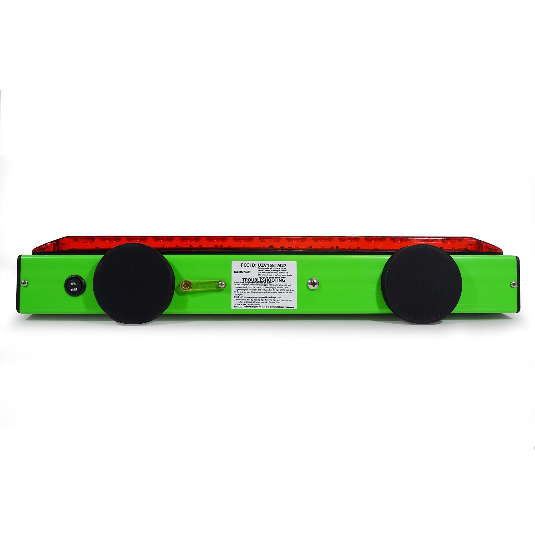Towmate 22' Wireless Led Tow Light Bar - Lime Green, Magnetic Mount, Battery-Powered, 10+ Hours Of Charge, Heavy-Duty Tow Bar For Vehicles | Towing Safety Light | Tm22G Includes Trendsauto Decal