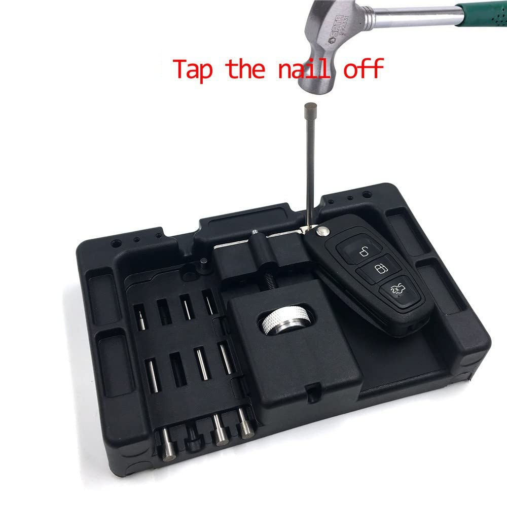AUOKAY Car Flip Key Vice Fixing Pin Remove Tool for Car Door Key Repair The Key Repair
