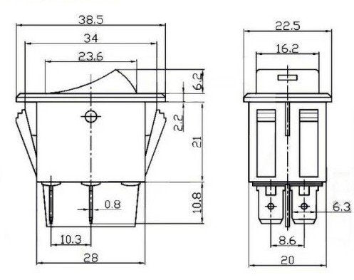 Tomall Replacement Fog Light Toggle Switch Dc 12V 35A On/Off Switch Blue Light For Universal Auto Car