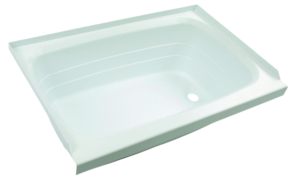 Lippert Replacement 24'' x 36'' White Bathtub with Right Drain, Scratch-Resistant ABS Acrylic for RVs, Travel Trailers, 5th Whee