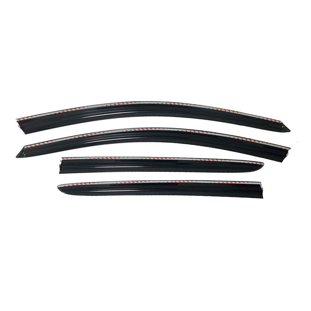 Siwoo Smoke Window Visor Sun Rain Vent Guard for 2015-2021 VW Golf MK7, Black, Acrylic, 4-Piece Set