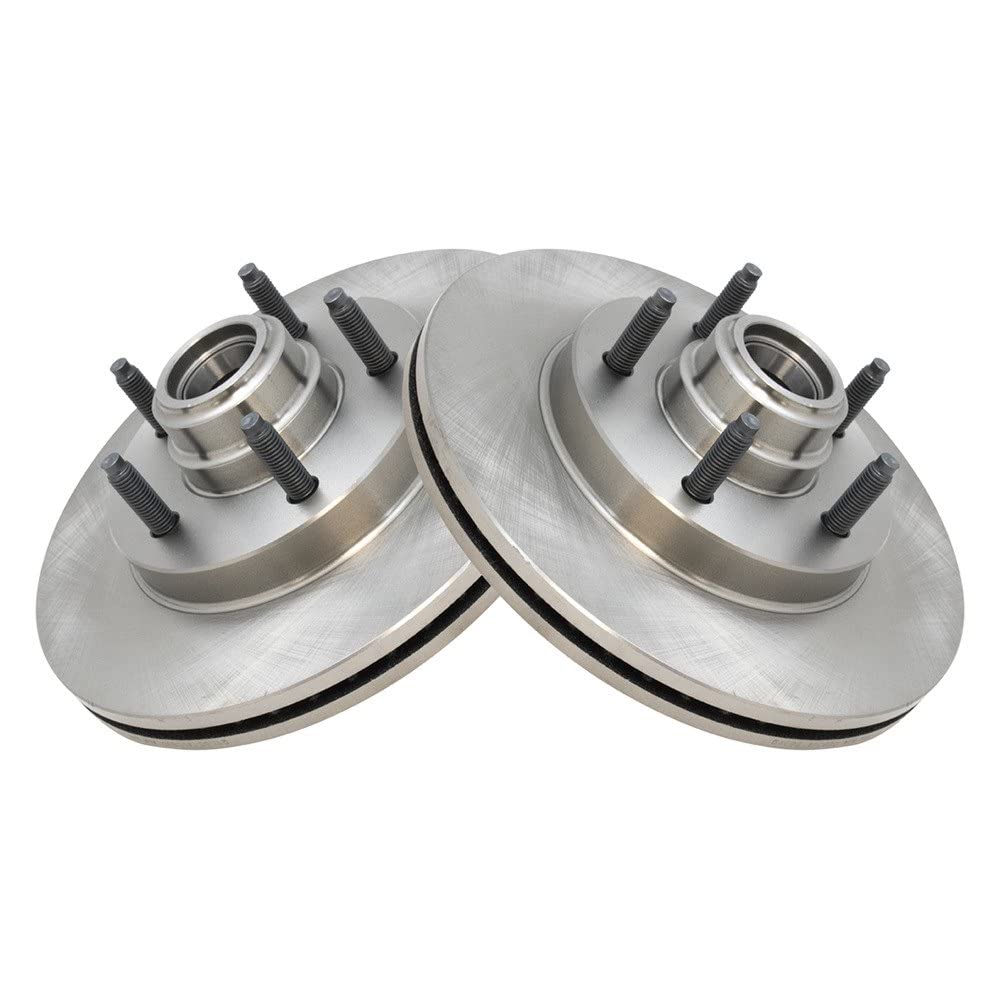 Trq Front Brake Rotors Set Vented Compatible With 2000-2004 Ford F-150 2004 F-150 Heritage 2002 Lincoln Blackwood