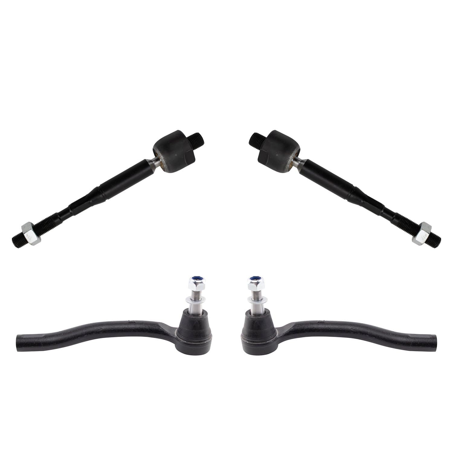 TRQ Front Inner and Outer Tie Rod Set Compatible with 2019-2022 Nissan Altima