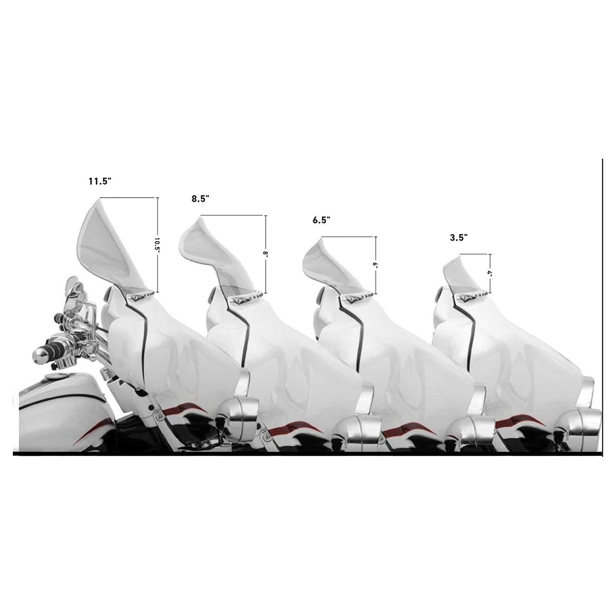 Klock Werks Flare For 1996-2013 Flh (11.5'' Dark Smoke)