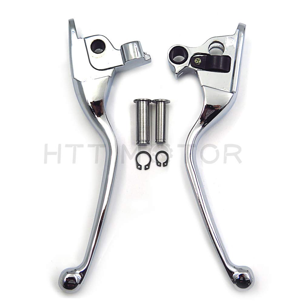 Httmt Mt241-026-Cd Parts Chrome Brake Clutch Hand Lever Compatible With Harley 2008-2013 Touring And Trike Models 2014-Later Flhr And Flhrc (Does Not For Models Equipped With Hydraulic Clutch)