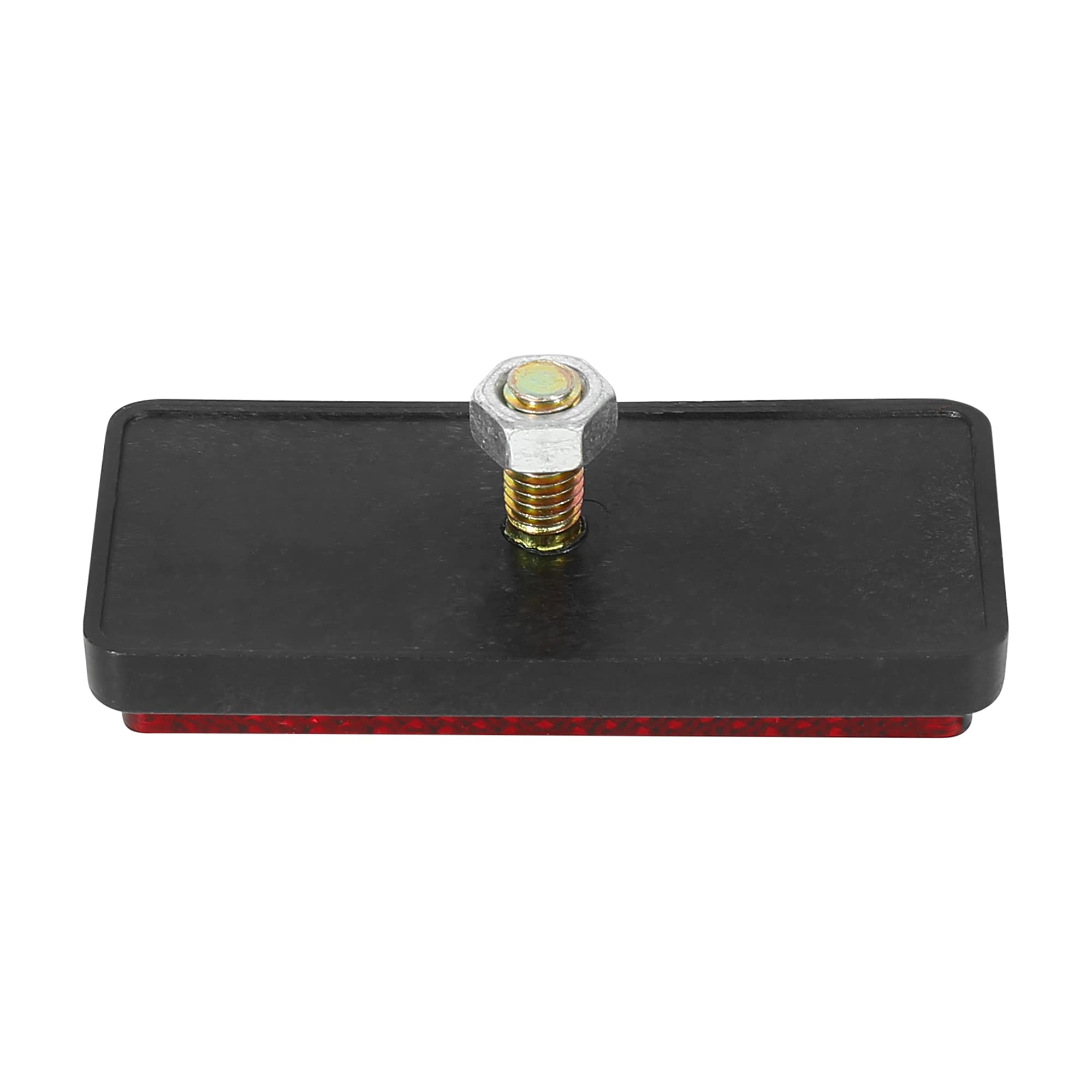 F Fierce Cycle Pair M6X1.0 Red Rectangle Universal Screw Mount Reflective Warning Reflector For Motorcycle Bike 56Mm Length