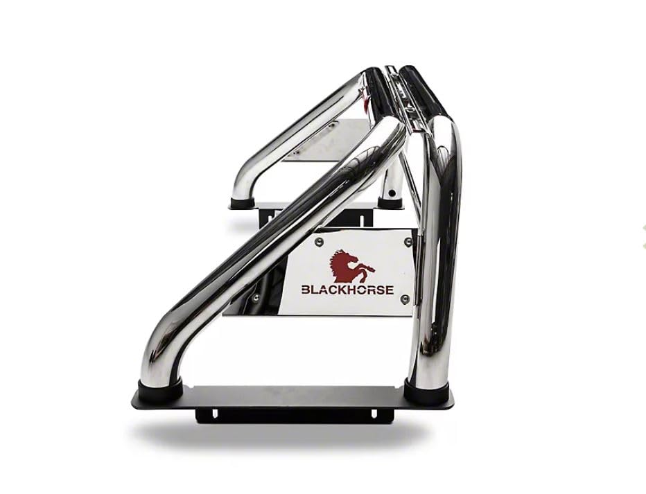 Black Horse Classic Roll Bar Stainless Steel Compatible With 17-24 Titan|00-24 Ram 2500/3500/F-150|01-24 Silverado/Sierra 1500/2