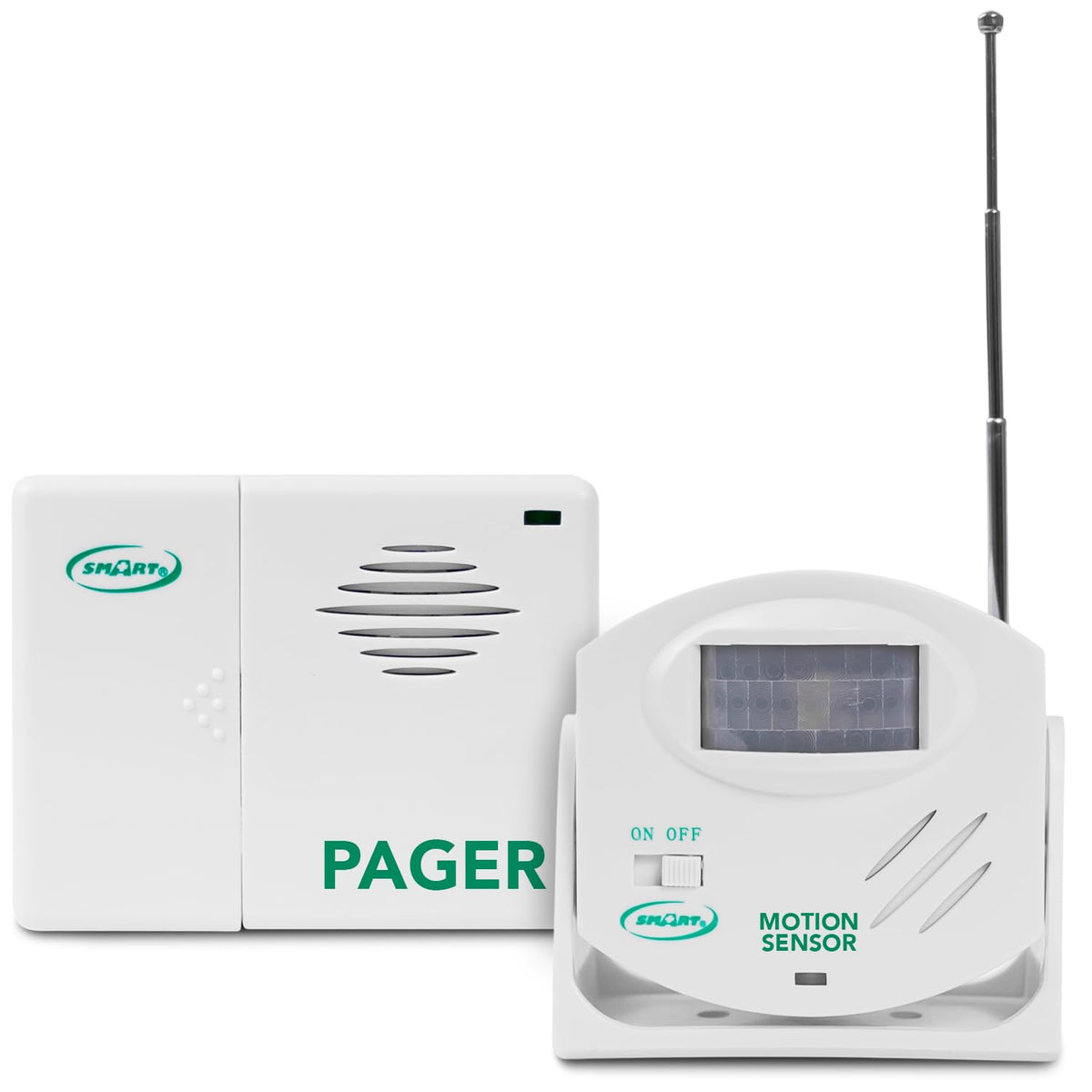Smart Caregiver Wireless Motion Sensor Alarm System with Pager for Fall and Wandering Prevention | Mountable Motion Detector Ala