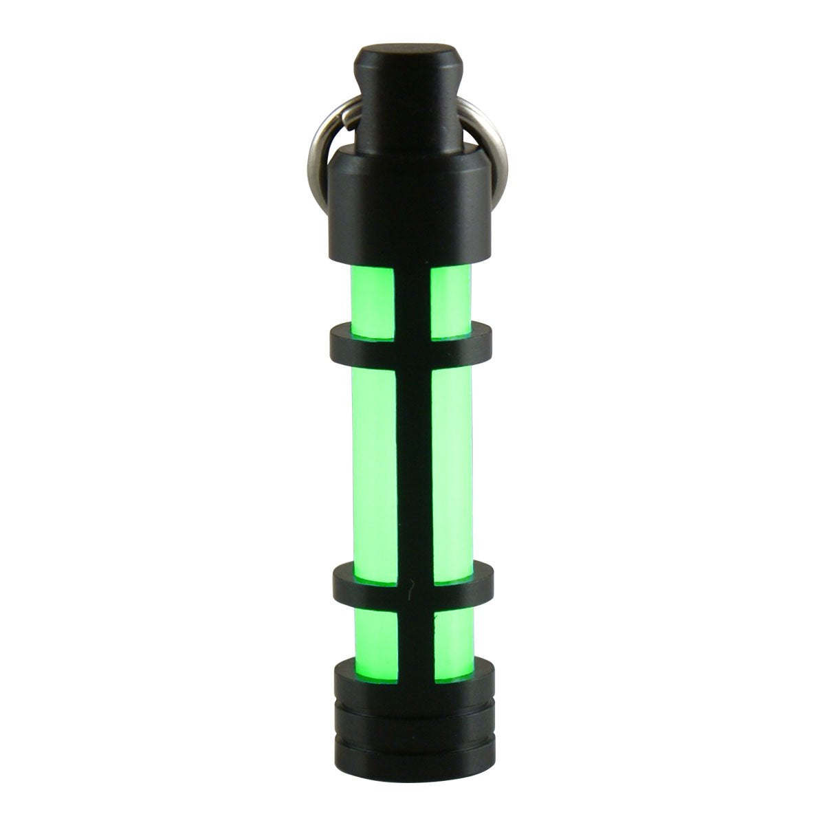 Tec Accessories - Embrite Glow Fob - Anodized Aluminum - Glow In The Dark - Green Embrite Glow Pellet - Keychain Accessories - E