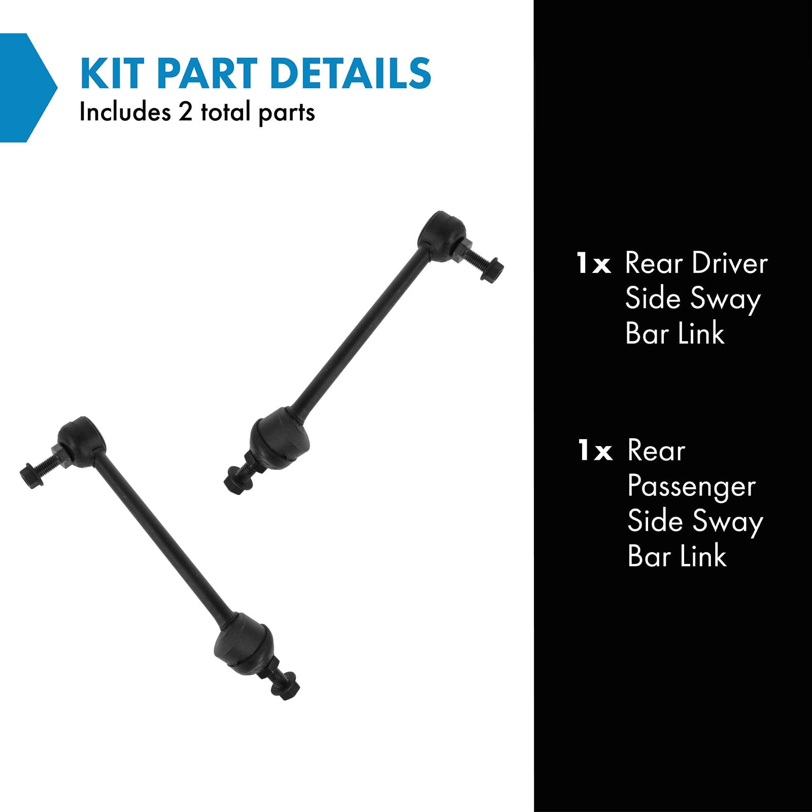 Trq Sway Bar Link Rear Lh Rh Pair Set For Jaguar S-Type Xf Xfr Xj Xj8 Xjr Xk Xkr