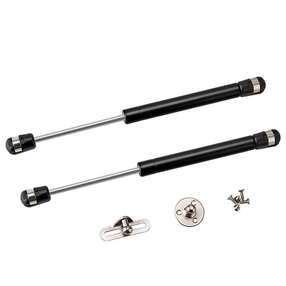 2 Pack Extended 10 Inch Gas Prop Force 100N/22Lb Gas Struts - Black Gas Springs/Window Lift And Lid Support/Gas Shocks For Rv Bed Platform/Floor Hatch/Outdoor Bench/Cabinet/Tool Box