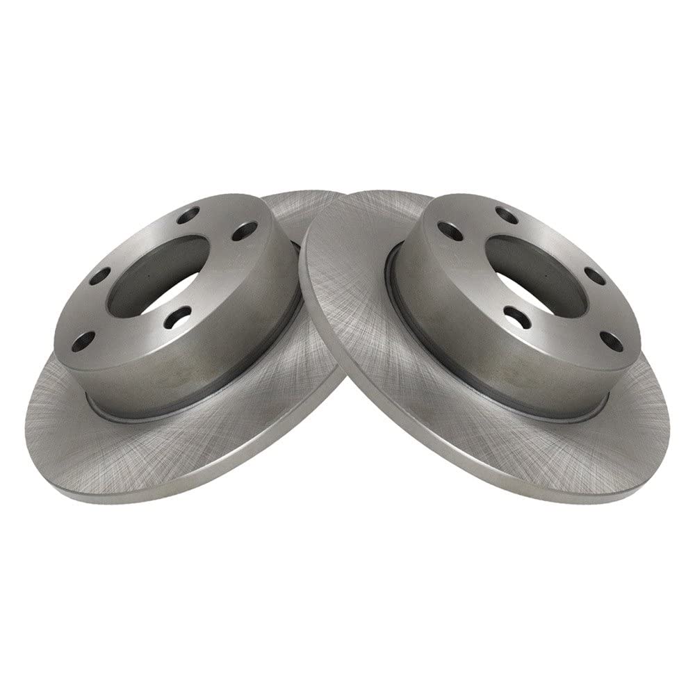 Trq Rear Brake Rotors Set Solid Compatible With 1996-2002 Audi A4 Quattro 2002 S4 2000-2005 Volkswagen Passat