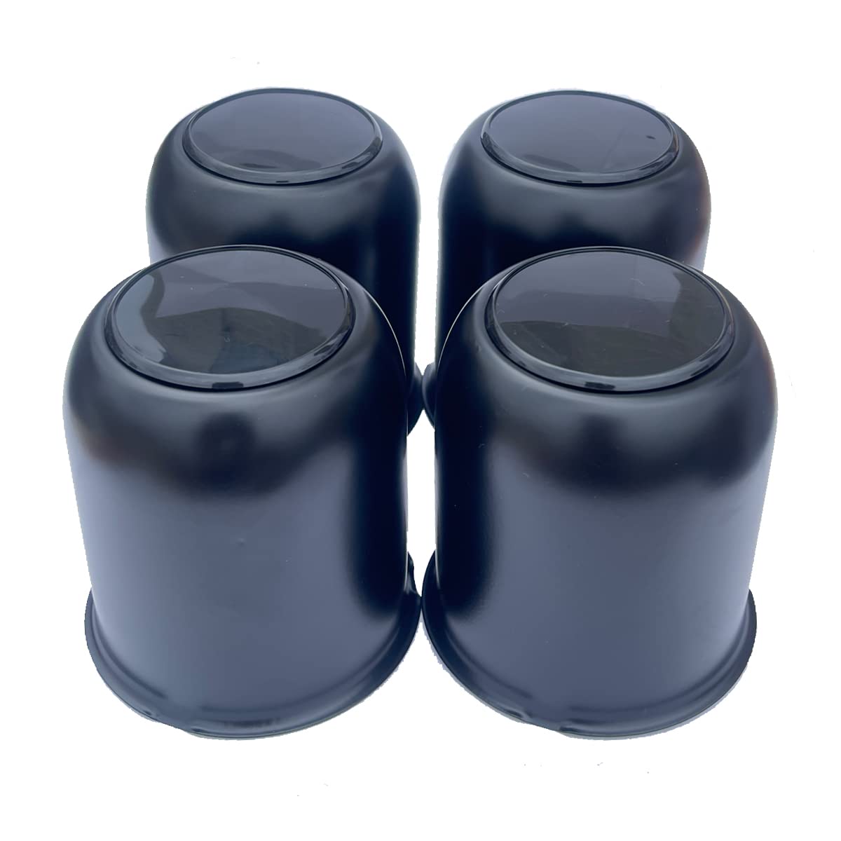 AYZH 4 Pack 3.19inch Push Thru Center Caps Push Thru for Trailer Wheel Rims 3.19'' Center Bore Black Steel
