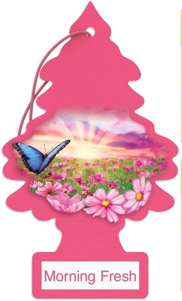 Little Trees Car Air Freshener | Hanging Paper Tree For Home Or Car | Morning Fresh | 3 Pack