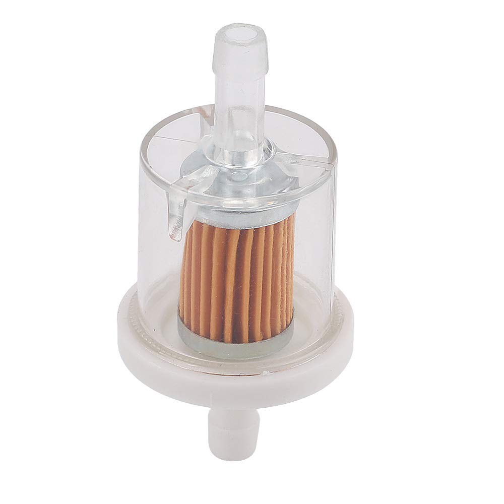 Set of 12, Universal 40 Micron 1/4'' Inline Fuel Filter for Kawasaki 49019-0027 49019-7001 FH430V FH451V FH500V Briggs & Stratto