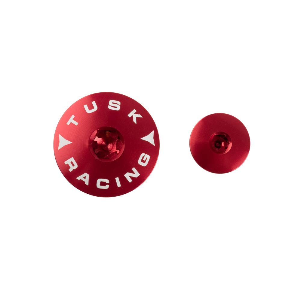 Tusk Billet Aluminum Engine Plug Kit Red Compatible With Honda Trx 400Ex 1999-2008
