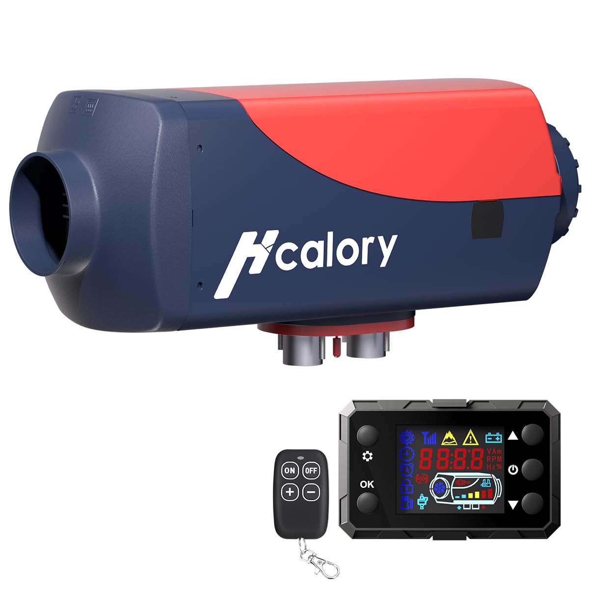 HCALORY 8KW Diesel Heater, 12V Diesel Air Heater with Remote Control and LCD Monitor, Harking bunk heater Automatic Adjustment, 