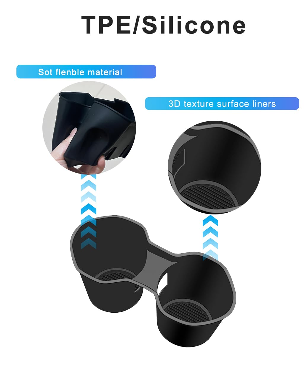 Car Cup Holder Inserts Replacement for 2025 Forester Accessories,Durable Front Cup Holder Inserts Drink Holder for 2025 Forester