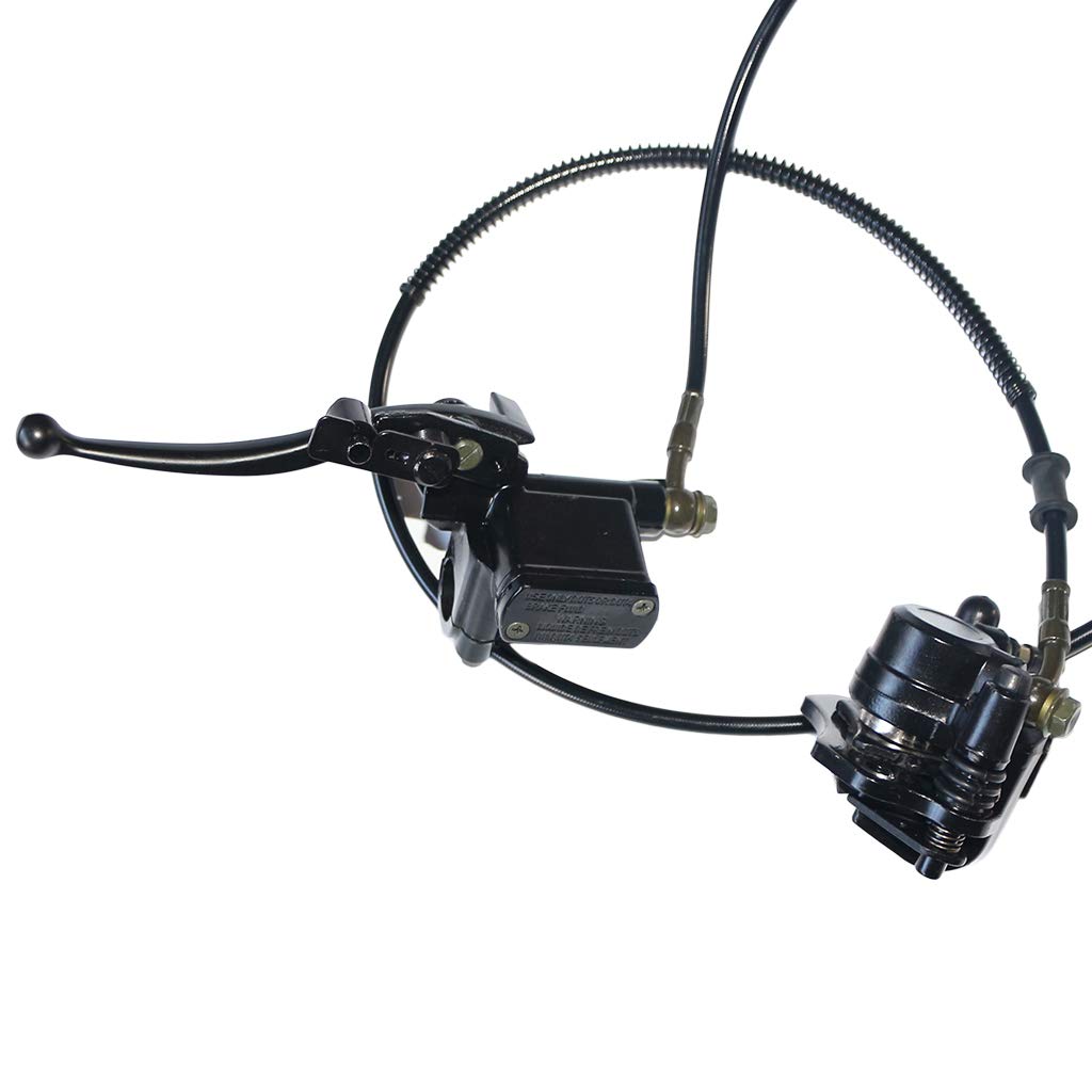 Cncmotok Rear Hand Hydraulic Disc Brake Master Cylinder Caliper Assembly With New Brake Pads For 50Cc 70Cc 90Cc 110Cc 125Cc Atv