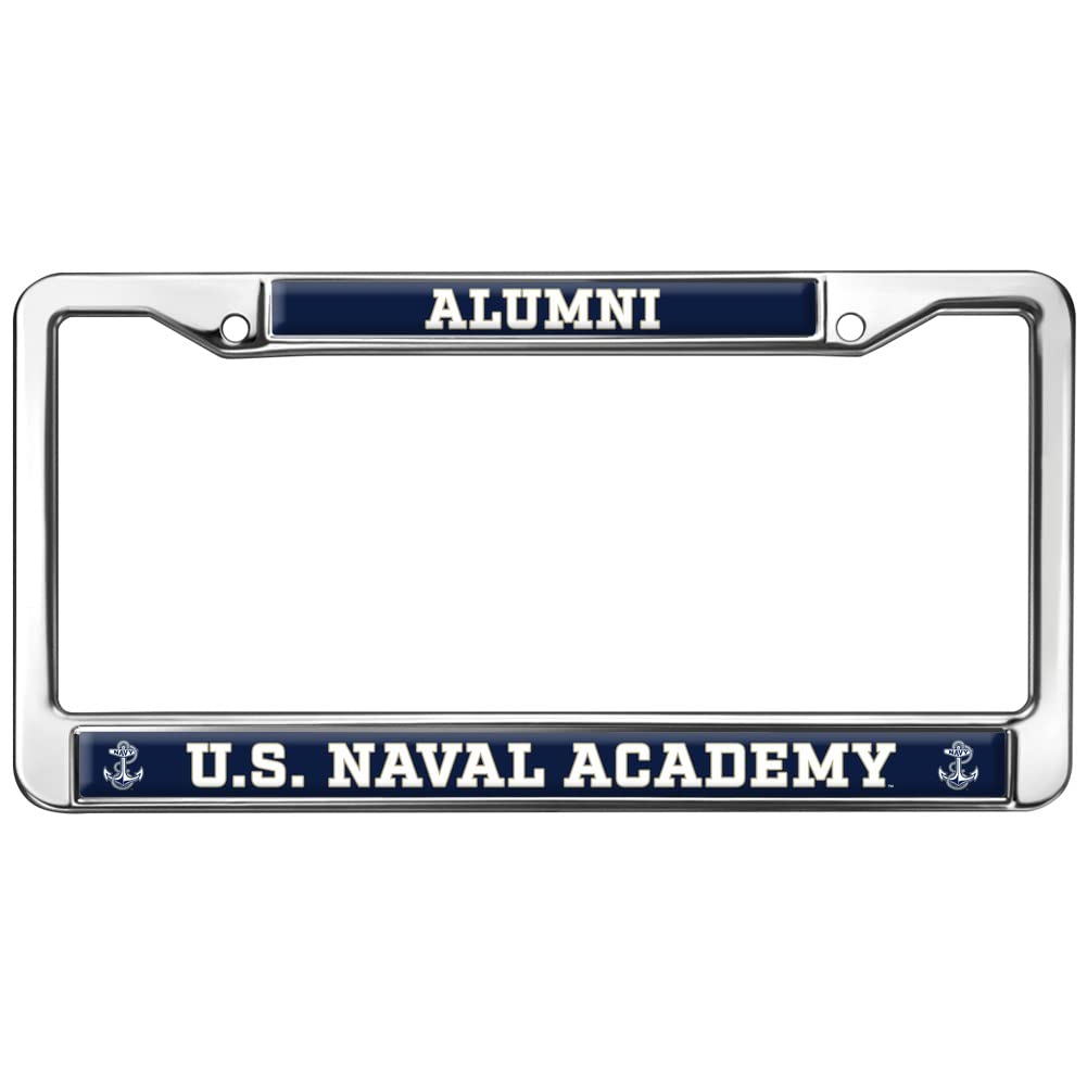 US Naval Academy Alumni Logo Full Size Standard License Plate Metal Frame