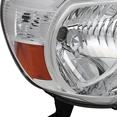 Akkon - For 2005-2011 Toyota Tacoma Pickup Truck Oe Replacement Chrome Headlights Driver/Passenger Head Lamps