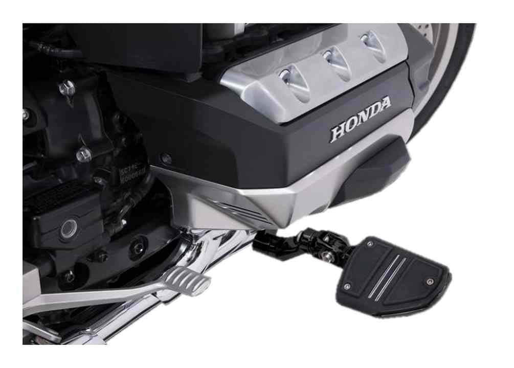 Ciro Goldstrike 3-Way Adjustable Highway Peg Mounts With Twin Rail Footrest (Pair) For Gold Wing Black (60325)