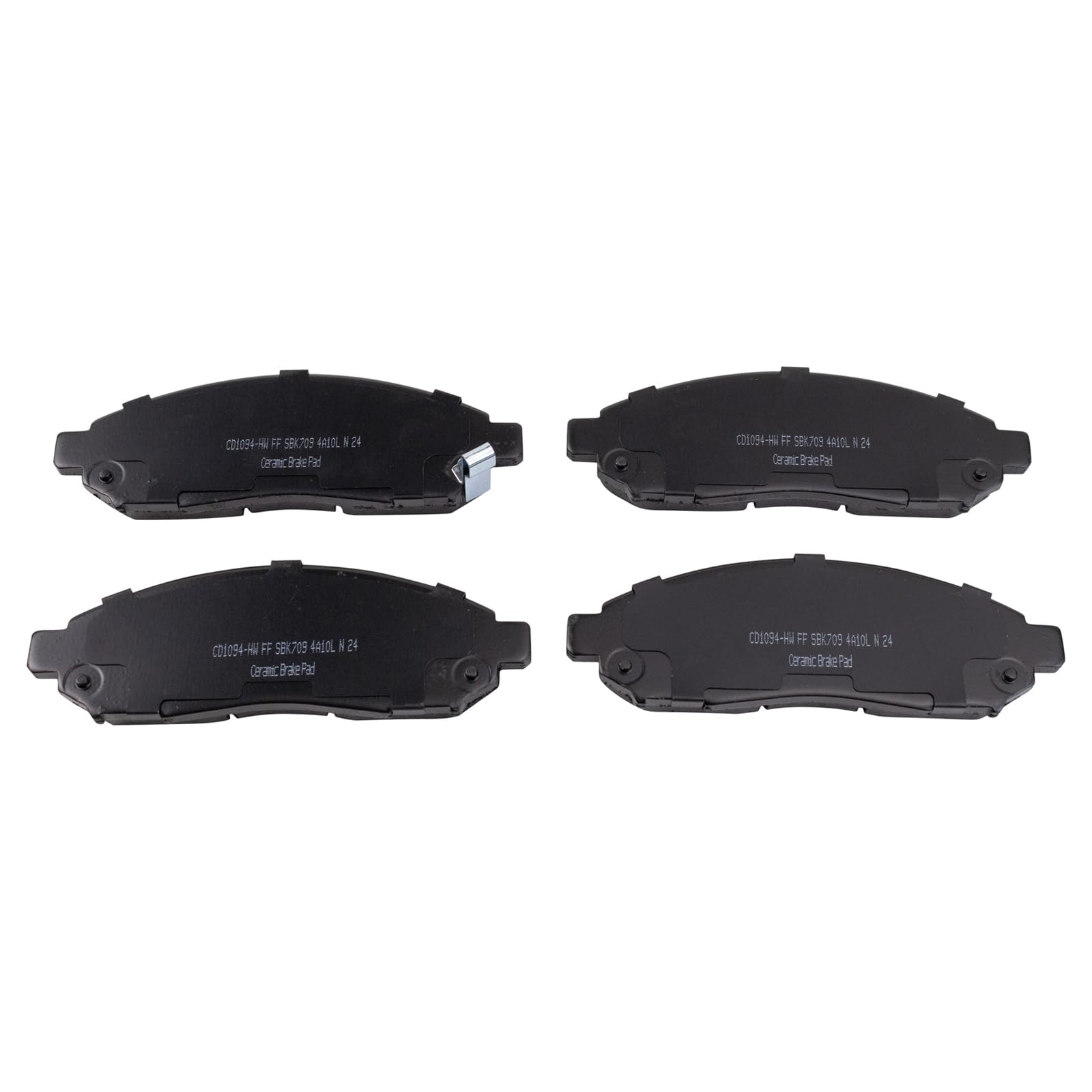 TRQ Front Brake Pads Ceramic Compatible with 2015-2018 Chevrolet City Express 2005-2022 Nissan Frontier 2011-2014 LEAF 2013-2021