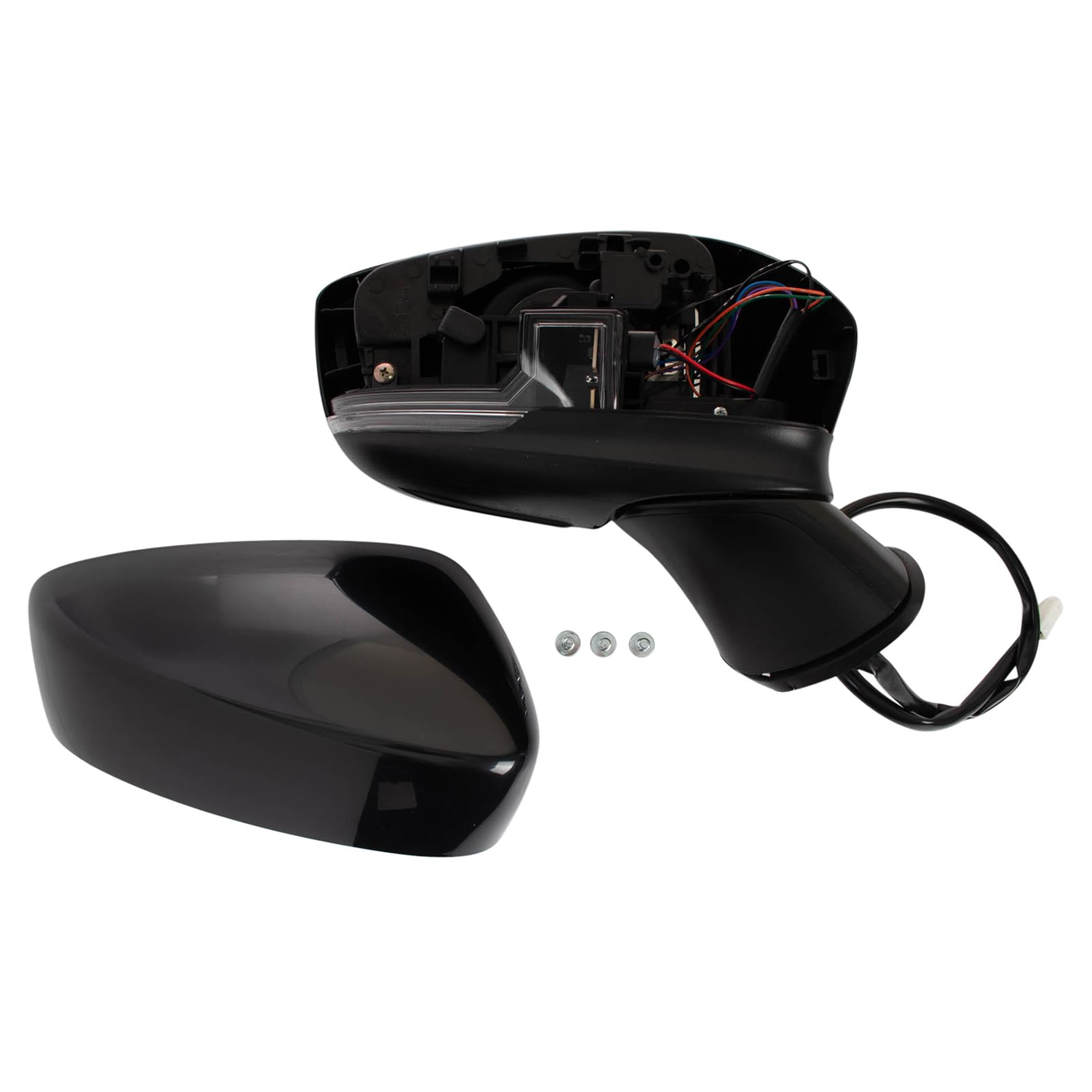 Trq Right Mirror With Heat Without Memory Without Blind Spot Indicator Passenger Side Compatible With 2017-2020 Mazda 6 Ma132121