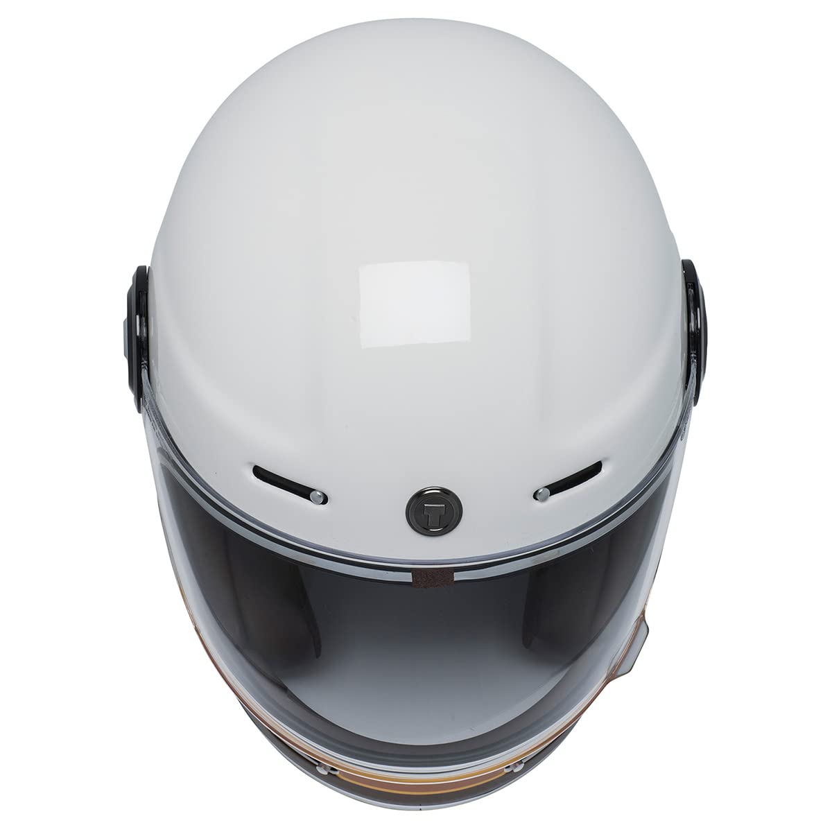 Torc T1 Unisex-Adult Retro Full-Face-Helmet-Style Motorcycle (Iso Bars Gloss White, X-Small)