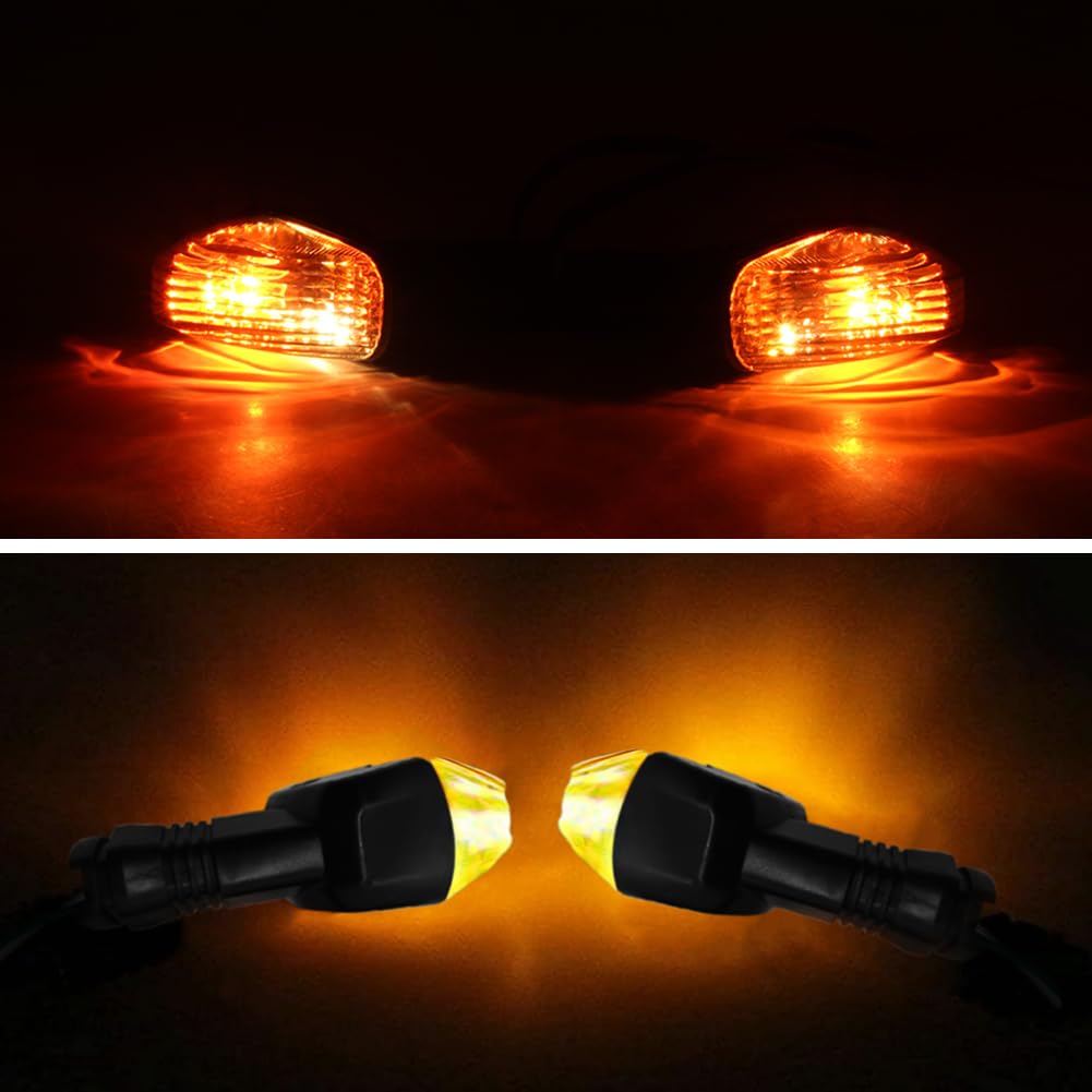 Newsmarts Motorcycle Turn Signal Indicator Light Blinker Lamp Replacement for KAWASAKI KLR 650 2008-2017 / NINJA 650R 2006-2008