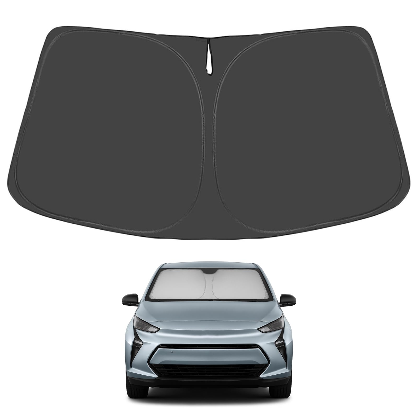 Proadsy 2025 Upgrade Windshield Sunshade Custom Fit 2017-2024 2025 Chevrolet Chevy Bolt Ev Lt, Premier Hatchback Reflective Heat