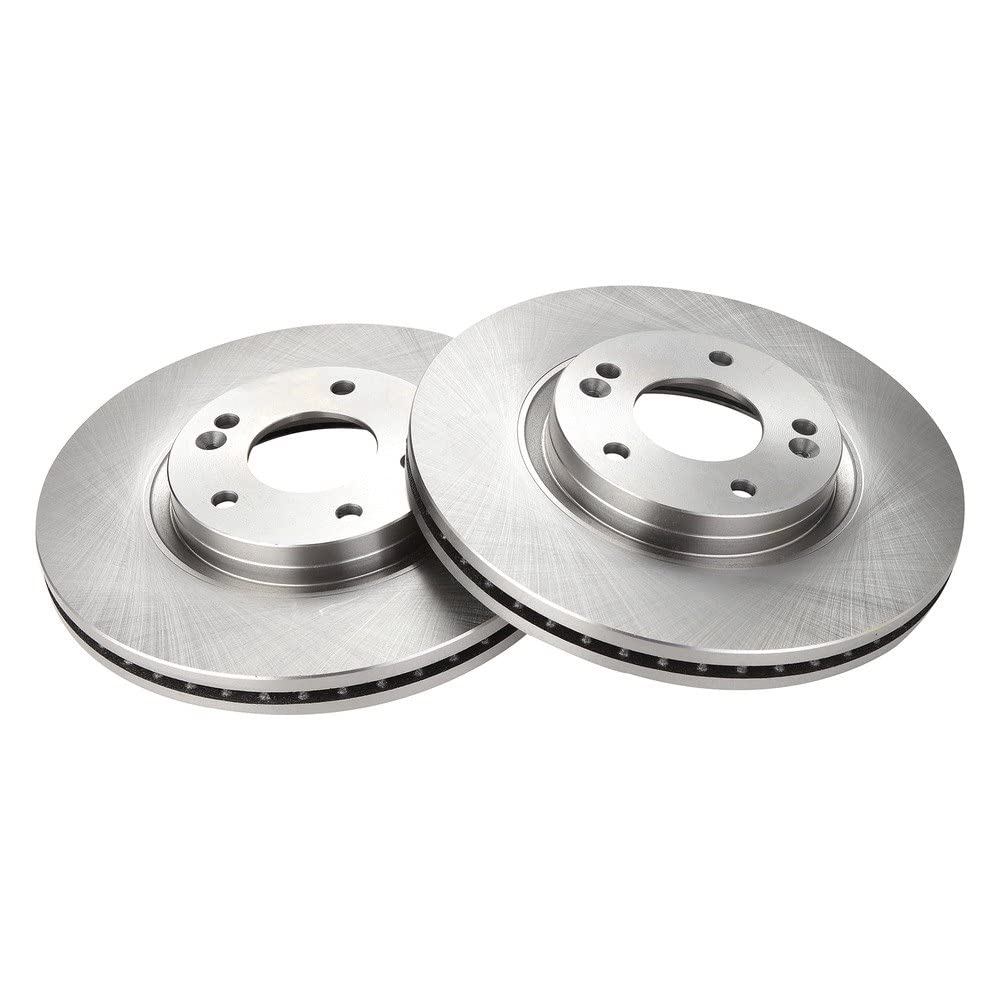 Trq Front Brake Rotors Set Vented Compatible With 2010-2012 Hyundai Santa Fe 2011-2013 Kia Sorento