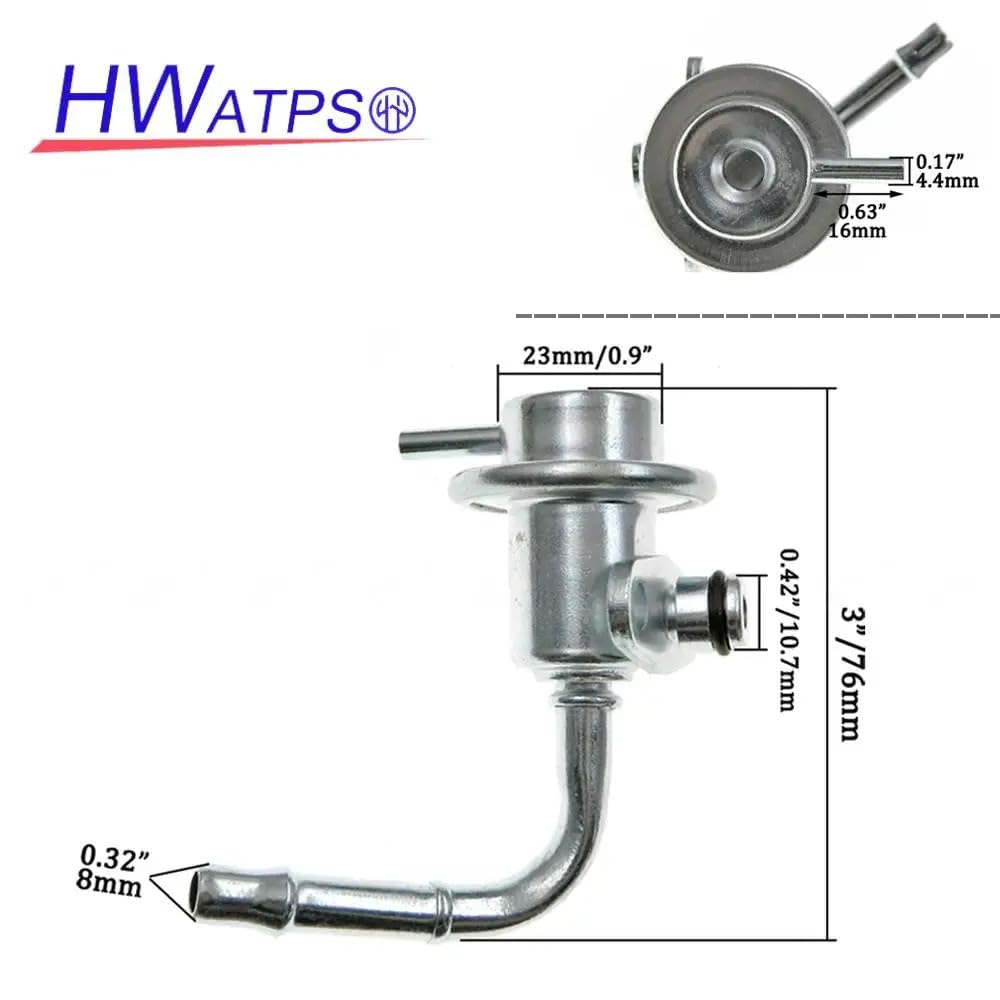 Hwatps 22670-53J00 Fuel Pressure Regulator For Nissan Tsuru Sentra Nx Infiniti G20 2.0L 1991-1996 3.0Bar Pr4117 Pr55 Pr471 5G1194