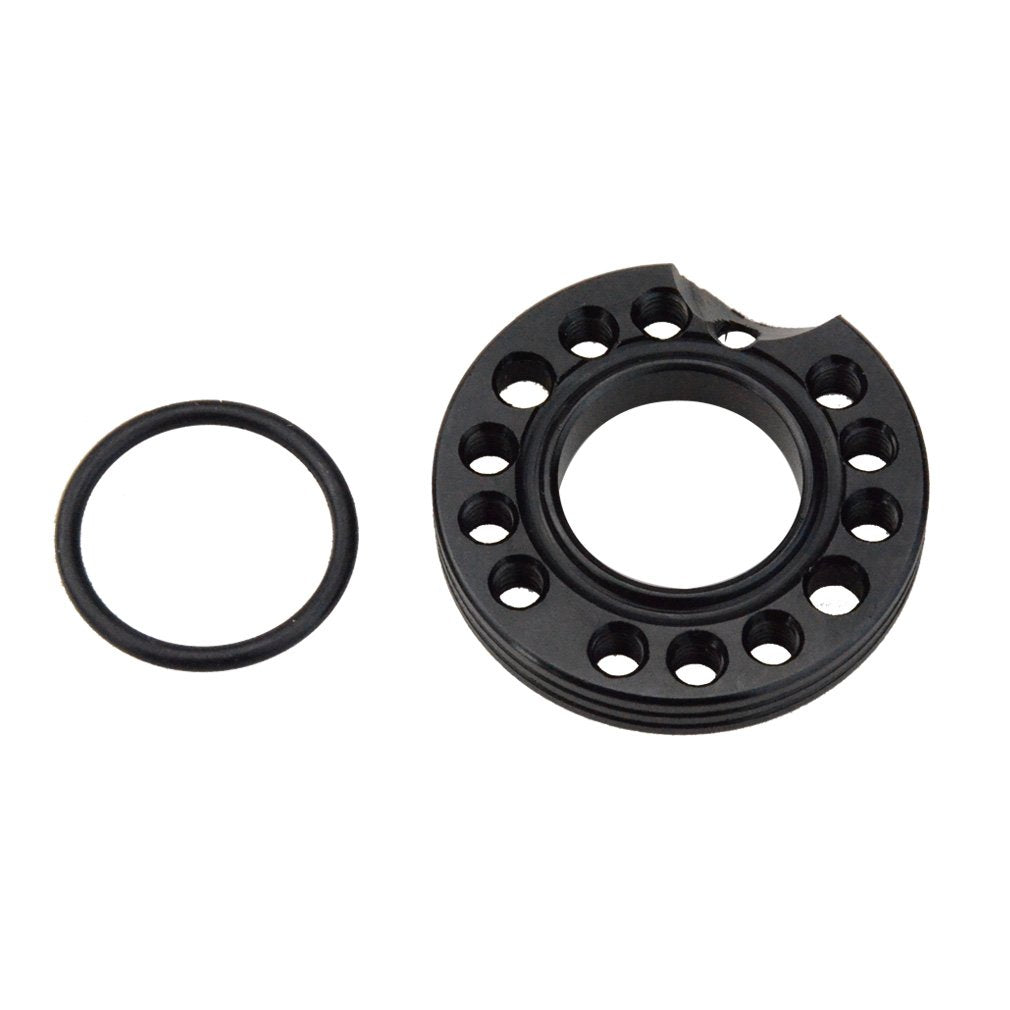 GOOFIT Black 28mm Carburetor Spacer Adapater Intake Manifold Spinner Plate Replacement for 50cc 70cc 90cc 125cc Sunl Taotao NST 