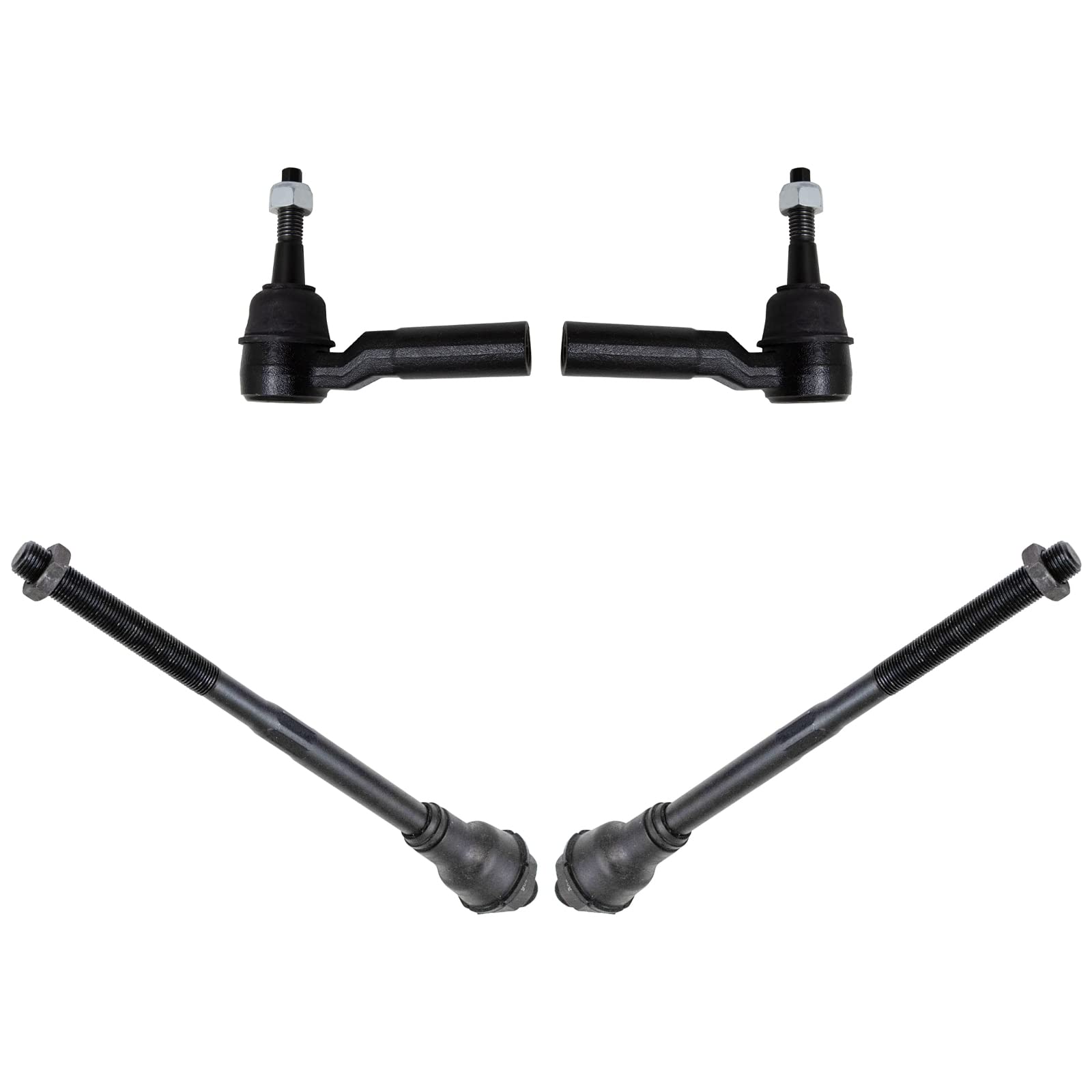 Trq Front Inner And Outer Tie Rod Set Compatible With 2011-2021 Chevrolet Silverado 2500 Hd Silverado 3500 Hd Gmc Sierra 2500 Hd