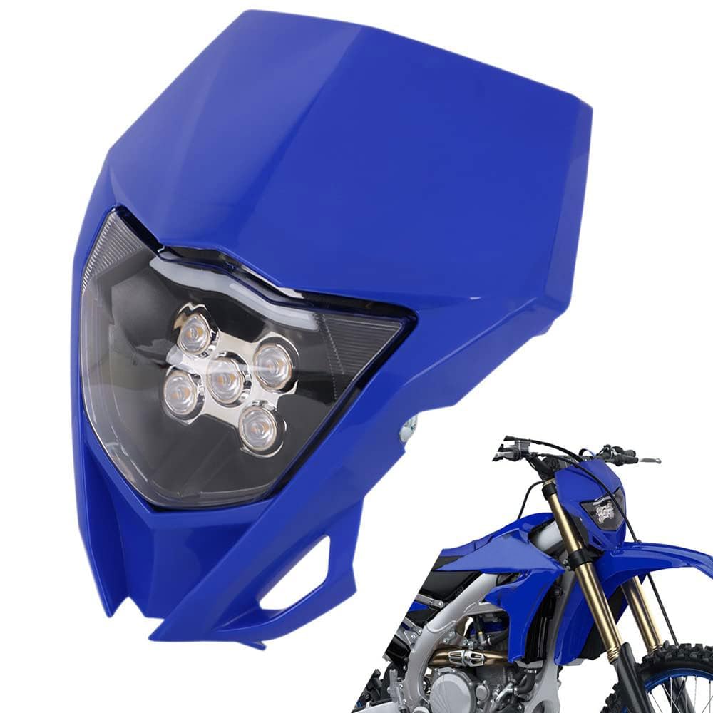 AnXin Dirt Bike Headlight,Motorcycle LED Head Light Universal for YZ125 YZ250 TTR230 YZ250F YZ450F DRZ400 WR250F WR450F Most Dir