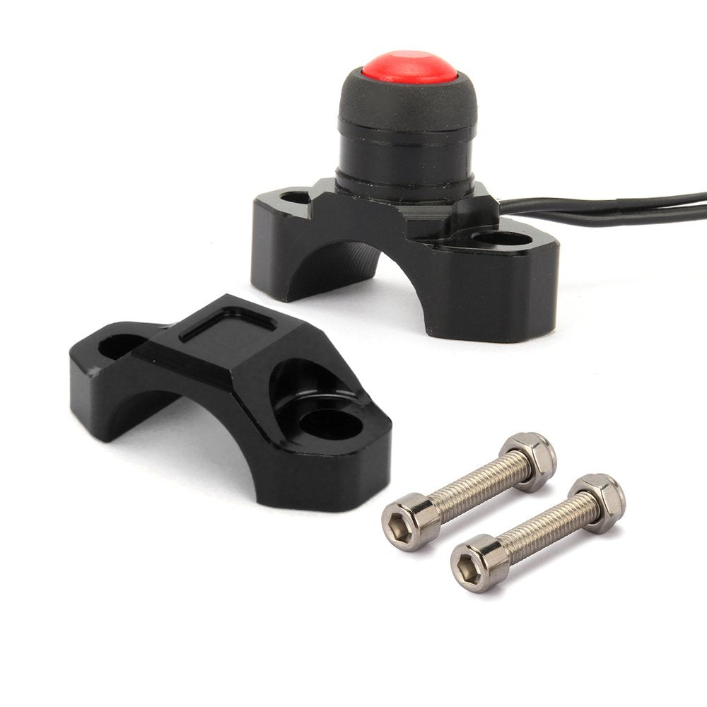 Jfg Racing Cnc Universal Motorcycle Engine Stop Start Kill Switch Button With Mounting Backplate For Rmz250 Rmz450 Drz400 - Gold