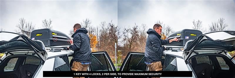 Jegs Rooftop Cargo Carrier For Car Storage - Small Roof Rack Cargo Carrier - Heavy Duty Weatherproof Storage - Made In Usa - 10