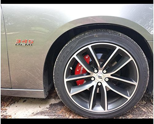 Yoaoo 2X Red Oem 345 Emblem Badges 3D Logo Replacement For 300C (2Red)